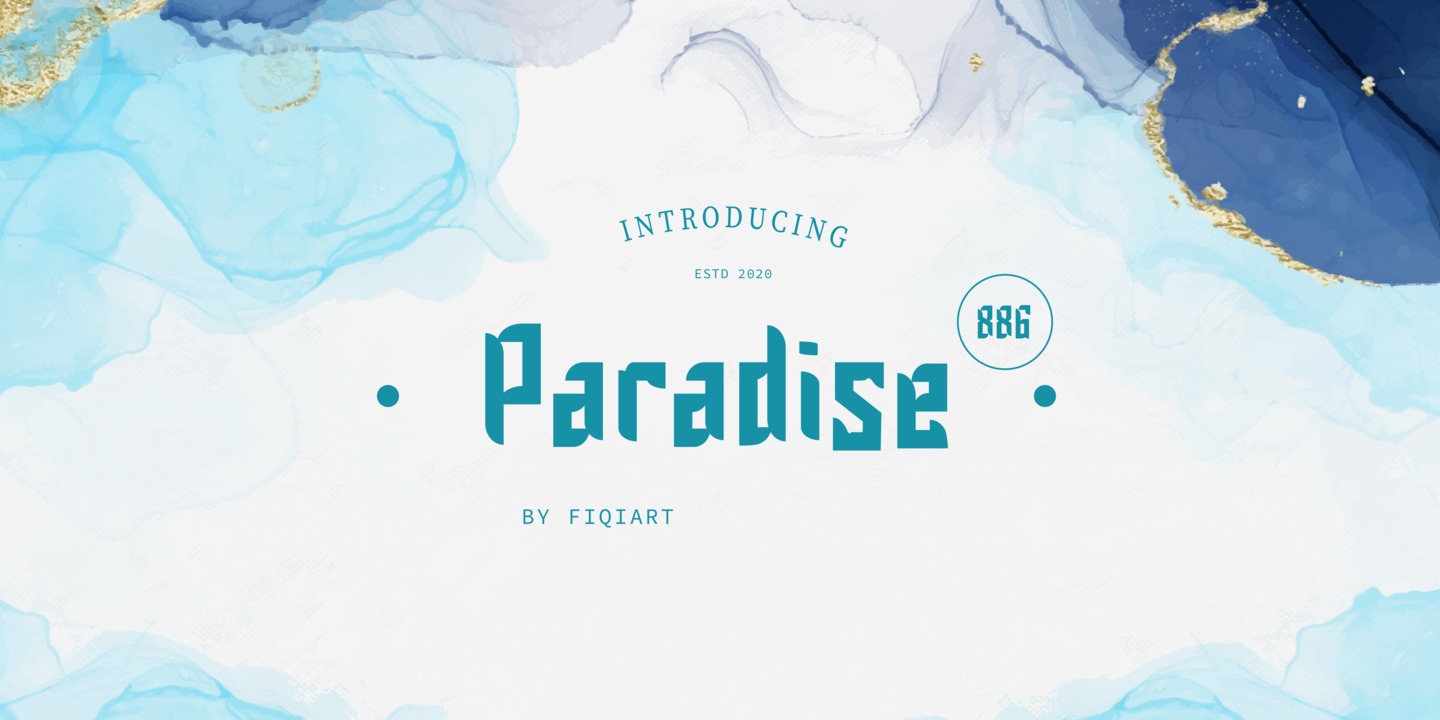 Czcionka Paradise 886